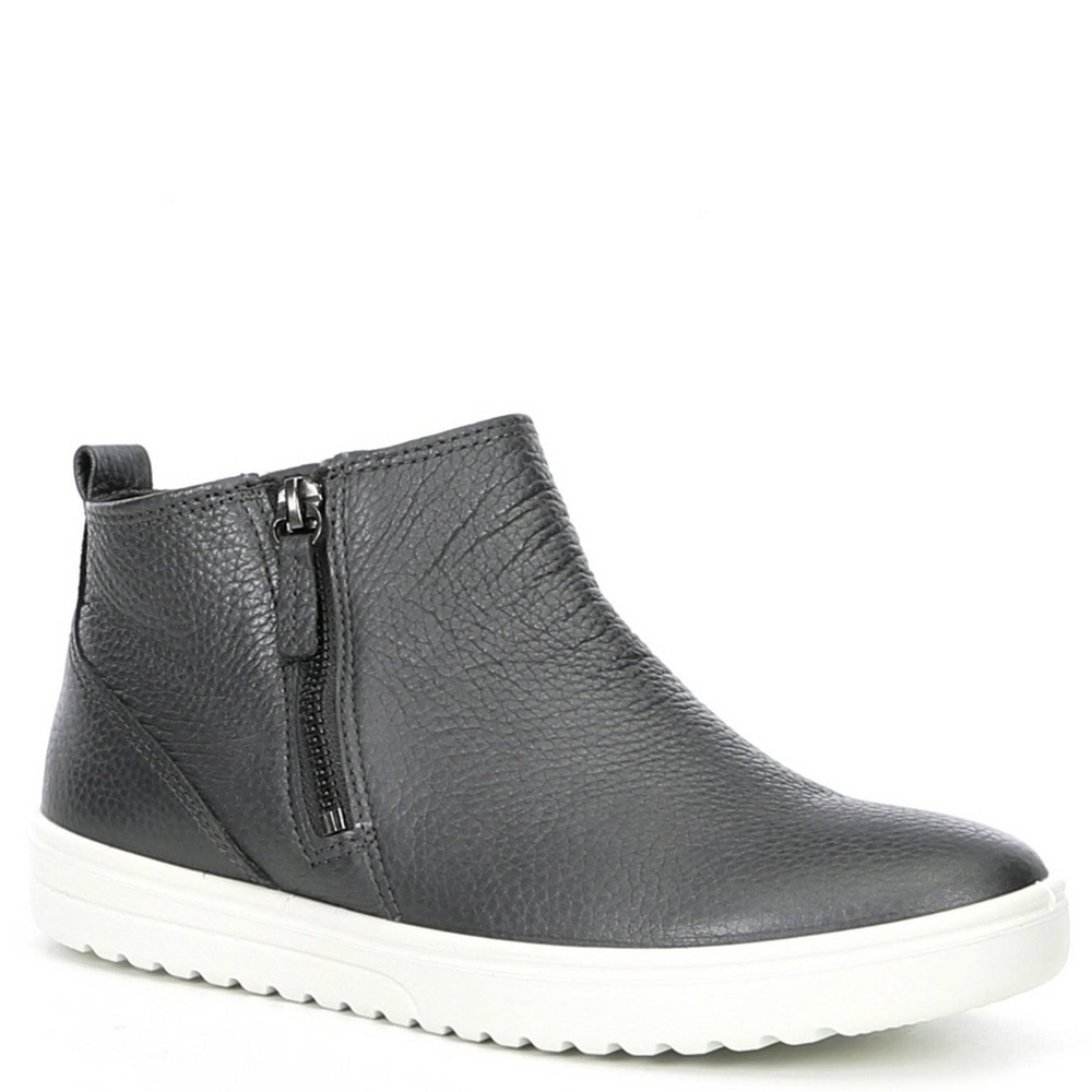 ECCO Women's Fara Ankle Zip Bootie Sneaker. New without tag. 100% Leather